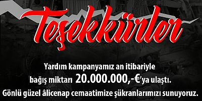 DİTİB’in başlattığı ‘Türkiye Depremi Yardım Kampanyası’ 20 milyon Euro’ya ulaştı